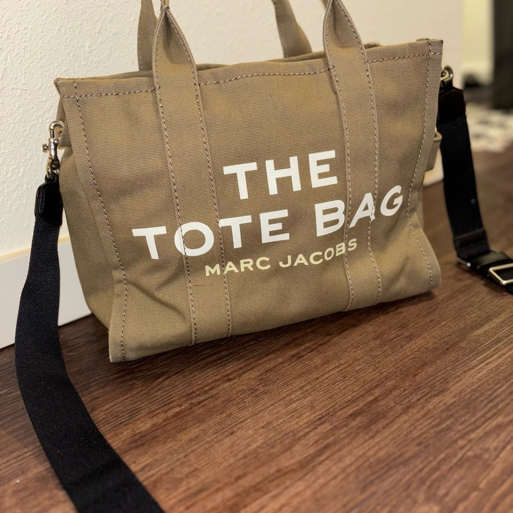 Marc Jacobs Olive Tote Bag with Black Strap
